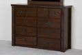 Barnwood 10 Drawer Chesser - dark finish reclaimed barnwood