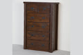 Barnwood 6 Drawer Chest - dark finish reclaimed barnwood