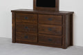 Barnwood 6 Drawer Dresser - dark finish