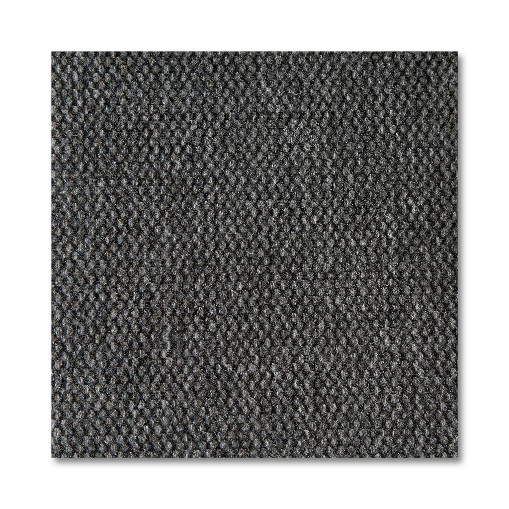 The My Cloud Slope 4 Piece Straight features a dark gray, woven textured fabric in a square pattern. Its tight-knit design offers a cozy modular sectional feel with dense, robust appeal. Subtle shadows are created as the lighting highlights its refined texture.