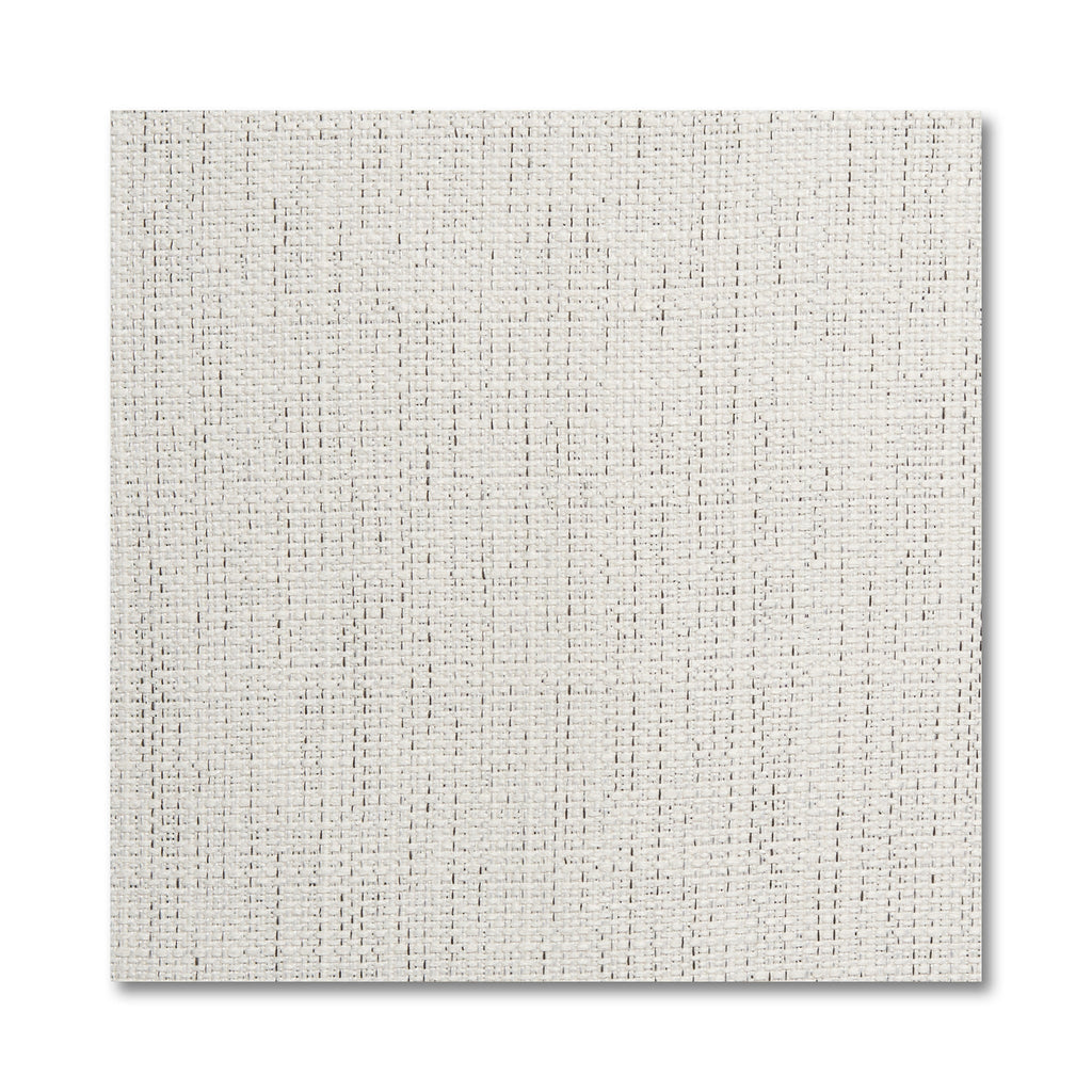 The My Cloud Slope Loveseat features a square piece of textured, pale beige fabric with a crosshatch pattern, offering sophistication in customizable furniture. Its rough, woven surface presents a subtle geometric design against a white background to highlight intricate details.