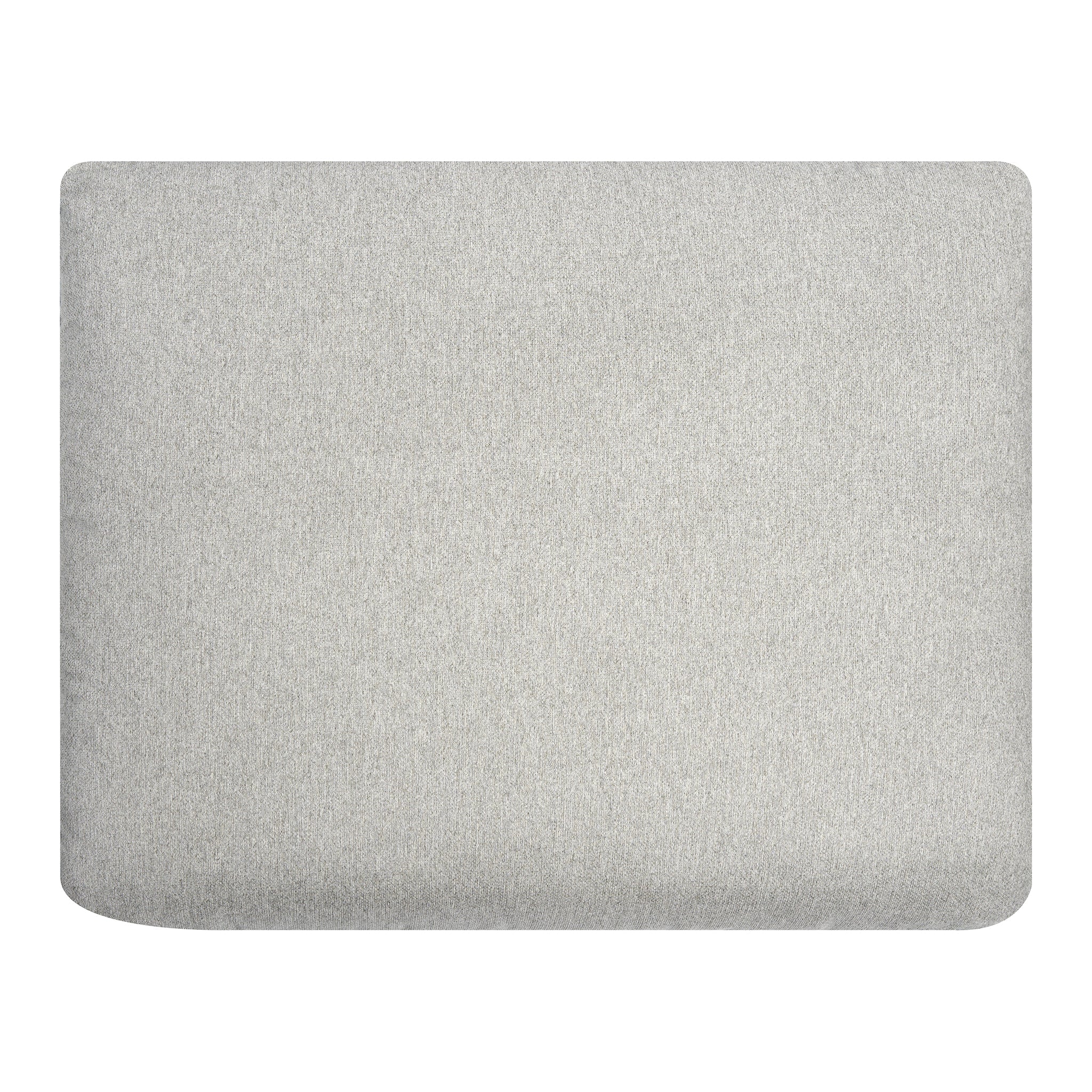 The My Cloud Classic Cushion Cover features a square, light gray fabric surface with a subtle texture and slightly rounded edges. Its replaceable covers provide versatility, catering to customers seeking both style and practicality in a uniformly woven upholstery piece.