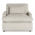 Unwind in the My Cloud Power Recliner, featuring a plush light gray seat and backrest, slightly angled armrests with a matching pillow, and discreet dark legs that blend into any rooms decor seamlessly.