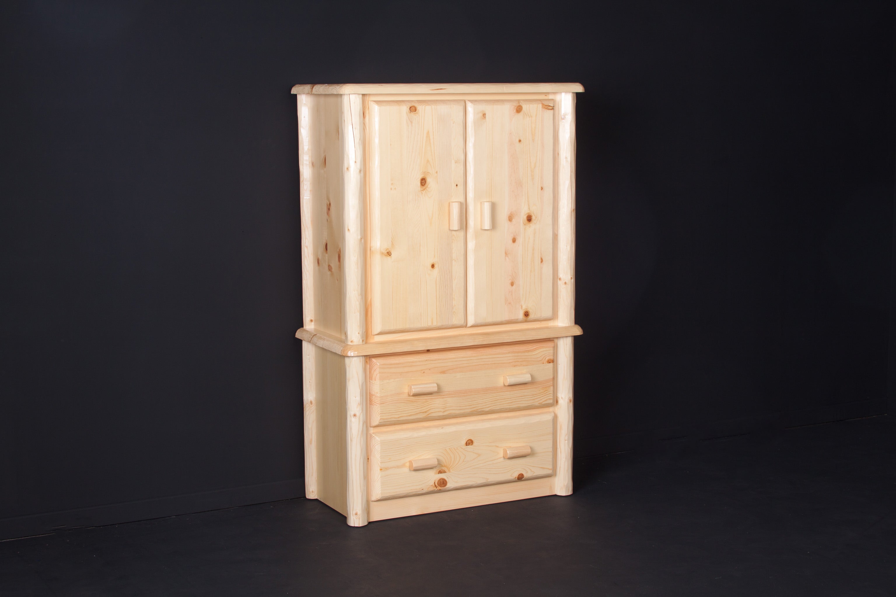 Northwoods 2 Drawer Armoire - clear finish