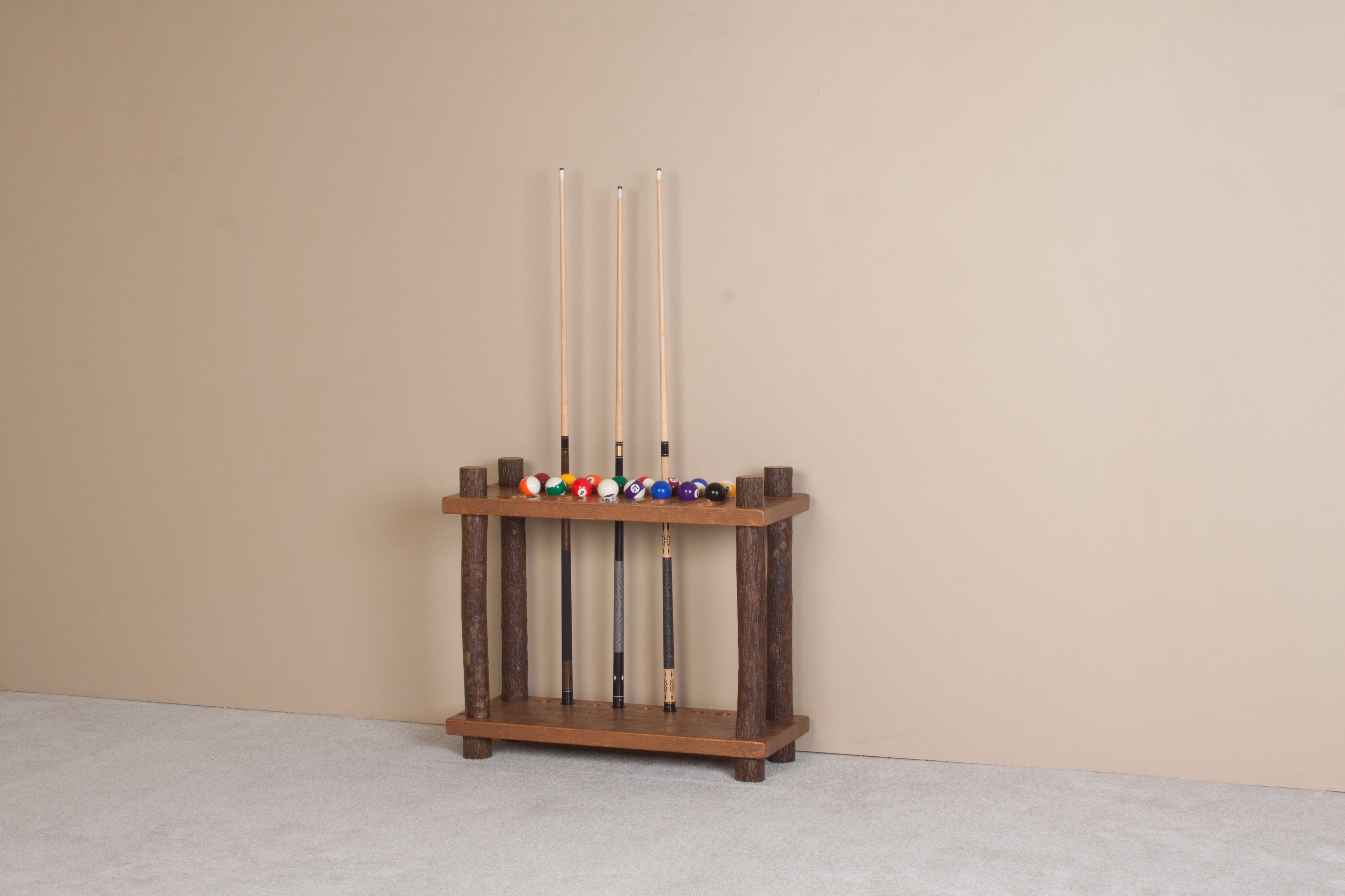 Sawtooth Hickory Cue Rack