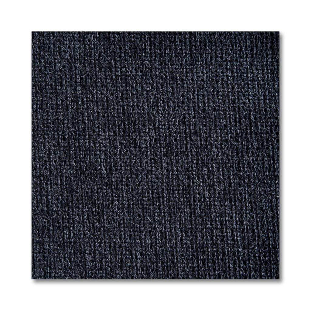 A textured dark gray carpet square with vertical stripes beautifully complements the My Cloud Sofa, featuring a woven pattern. Its soft surface and even lighting highlight subtle shading variations and intricate texture, enhancing any customizable furniture setting.