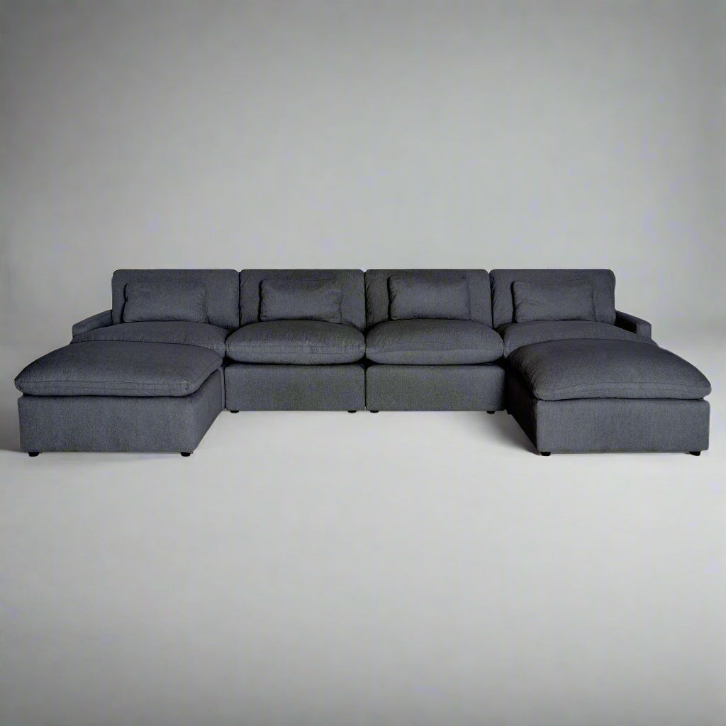 My Cloud 4 Piece Straight + 2 Ottomans