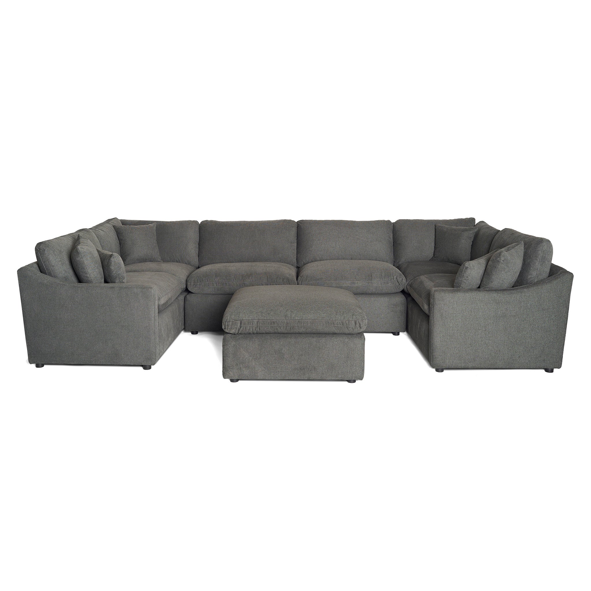 My Cloud Slope 4 Piece Straight + 2 Ottomans