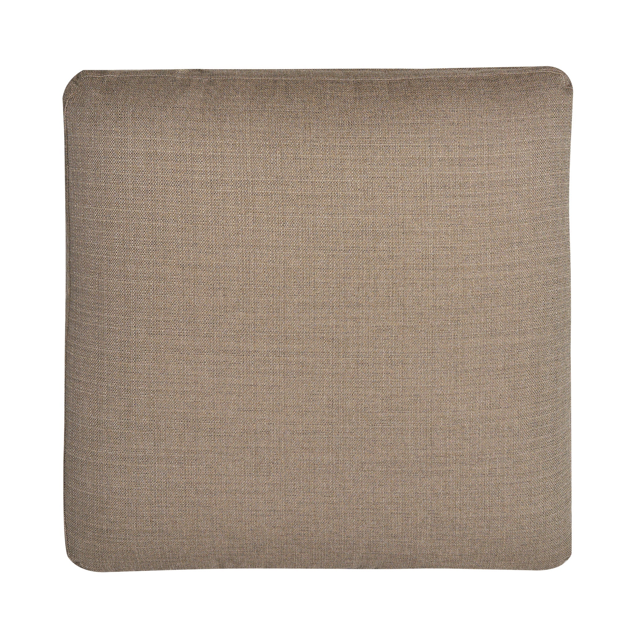 Square beige My Cloud / Slope Arm chair cushion with subtle texture, viewed from above on a white background, has machine-washable covers for easy care.