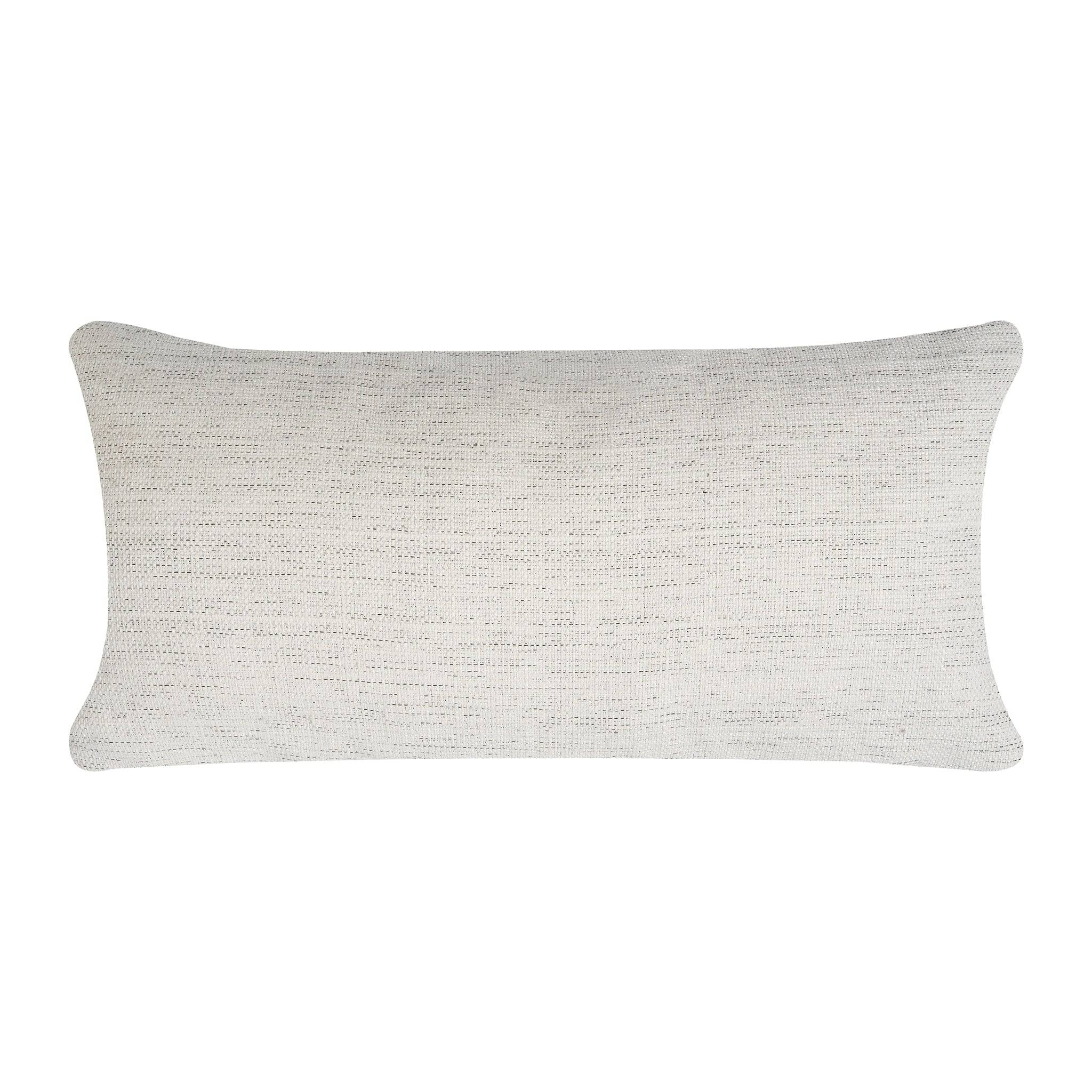 The My Cloud Slope Pillow is a rectangular, off-white lumbar pillow with a subtle woven texture and slightly curved edges. Made from polyester, it features a minimalist design thats incredibly comfortable and versatile, ideal for decorative or supportive use on furniture.