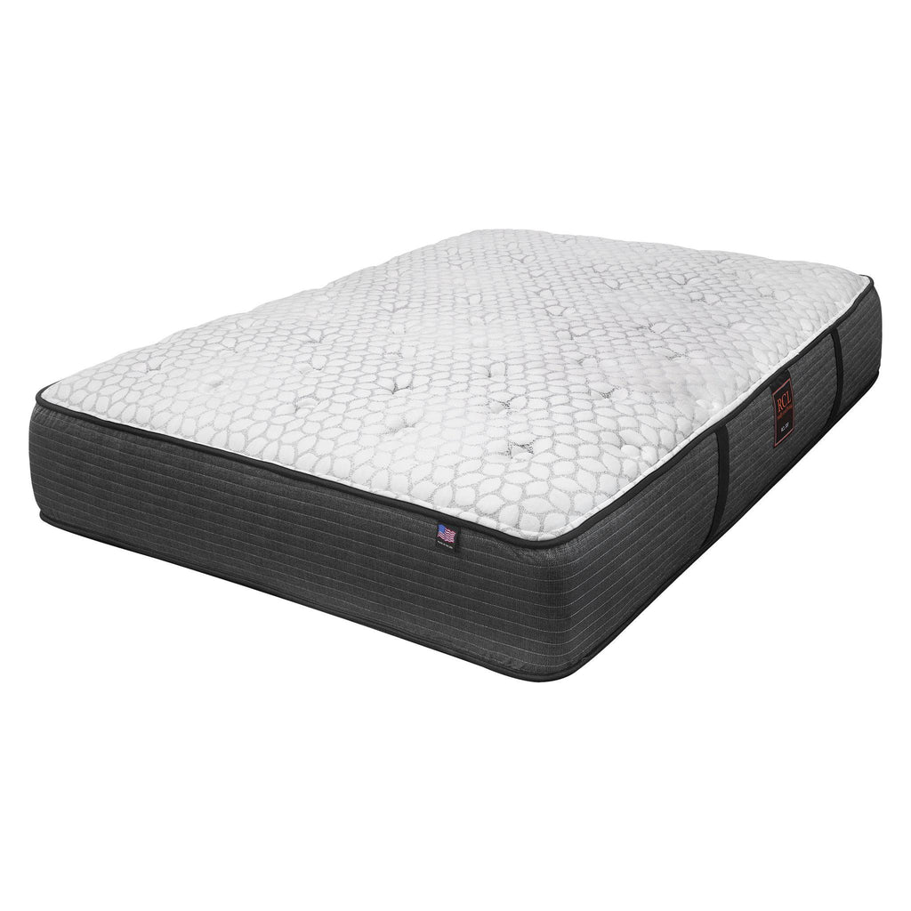 Experience superior comfort with the My Cloud Mattress / 300 Plush, featuring a plush rectangular design and a white, hexagonal-patterned top. Its sides are dark gray with subtle stripes and convenient handles for easy lifting, providing affordable luxury without compromise.